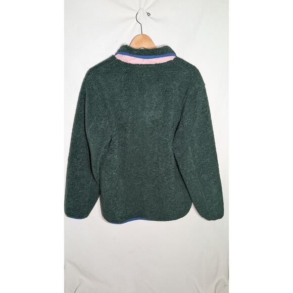 Golf Wang Tyler The Creator Sherpa Fleece Full Zip Jacket Mens Size M Green Pink - Picture 7 of 9